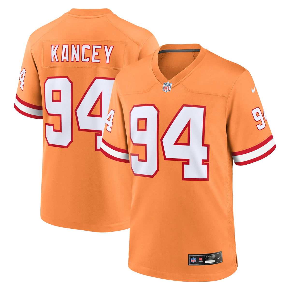 Calijah Kancey Tampa Bay Buccaneers Nike Alternate Team Game Jersey Orange