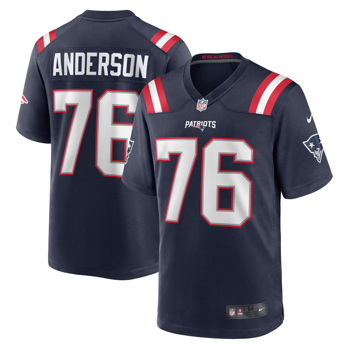 Calvin Anderson New England Patriots Nike Game Jersey Navy