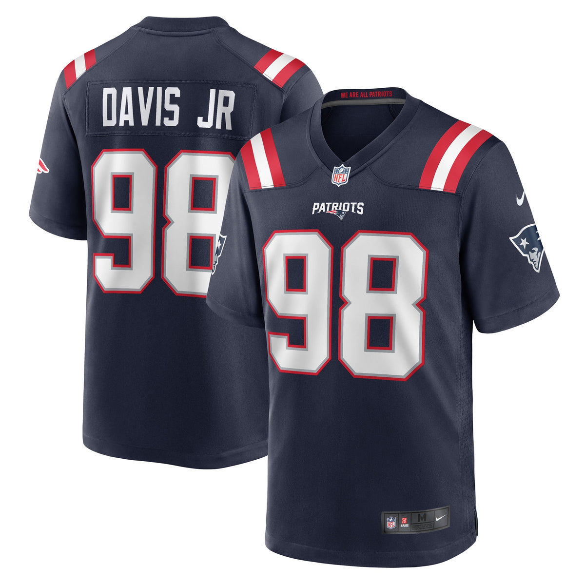 Carl Davis Jr. New England Patriots Nike Game Player Jersey Navy