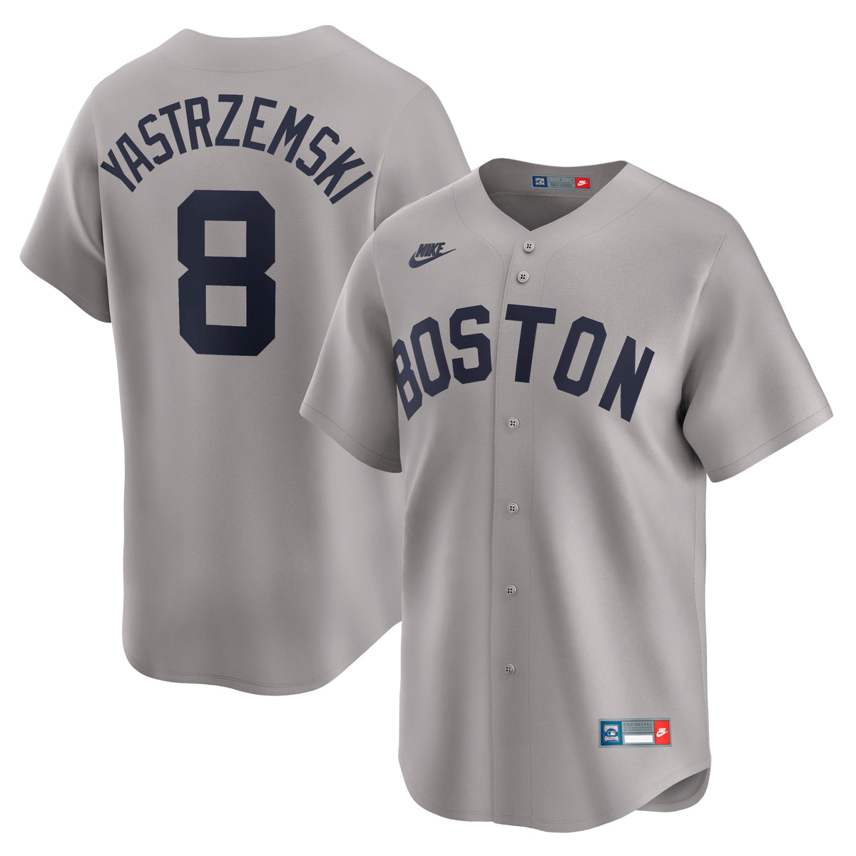 Carl Yastrzemski Boston Red Sox Nike Throwback Cooperstown Collection Limited Jersey Gray