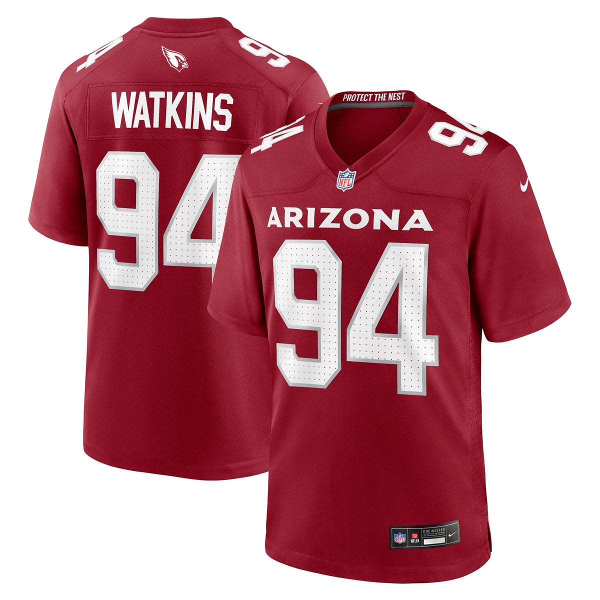 Carlos Watkins Arizona Cardinals Nike Game Player Jersey Cardinal