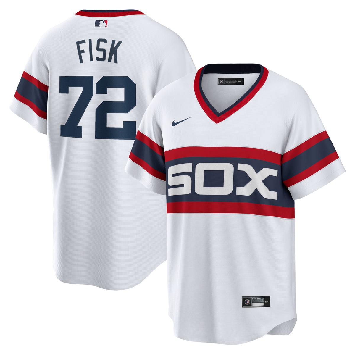 Carlton Fisk Chicago White Sox Nike Home Cooperstown Collection Team Player Jersey White