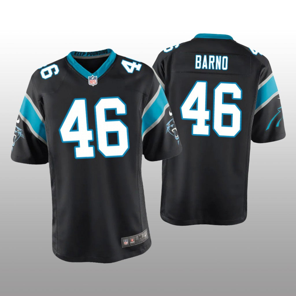 Carolina Panthers Amare Barno Black Jersey Game Youth