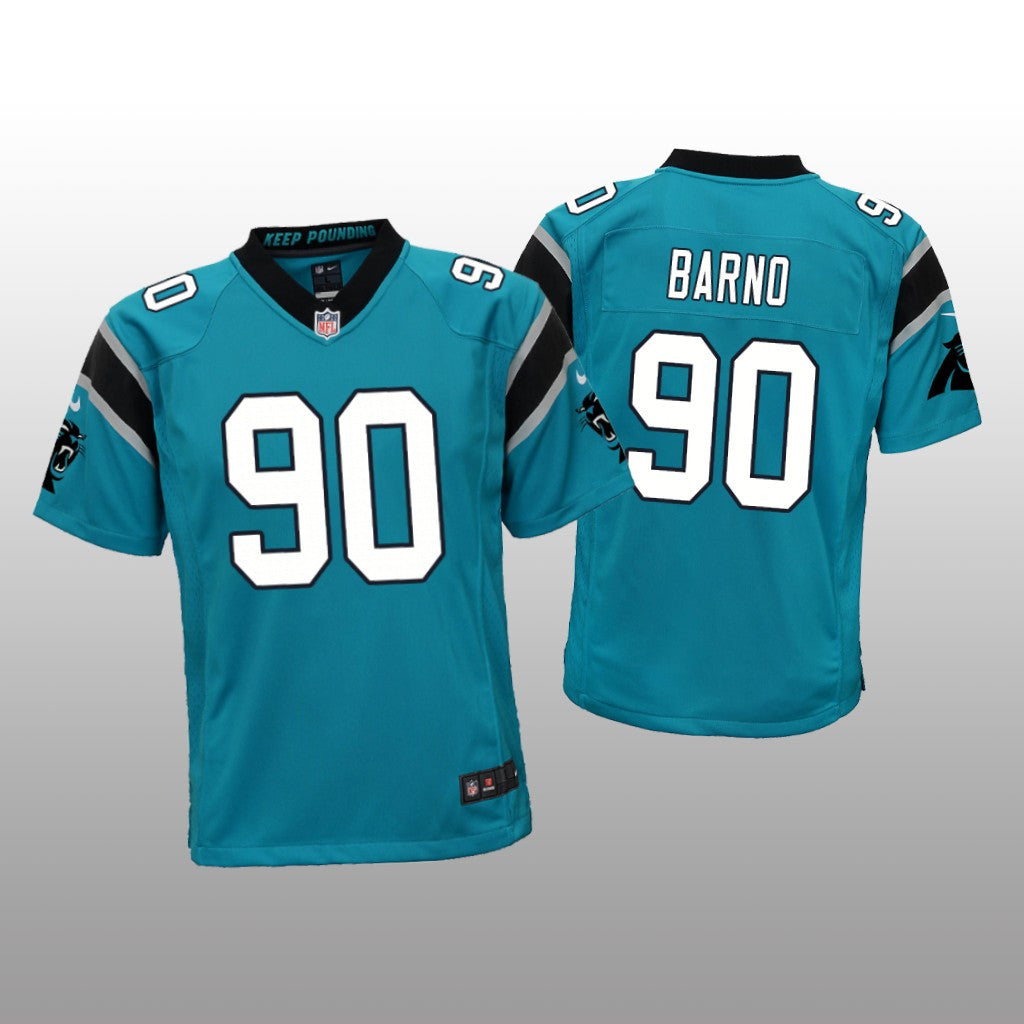 Carolina Panthers Amare Barno Blue Jersey Game Youth