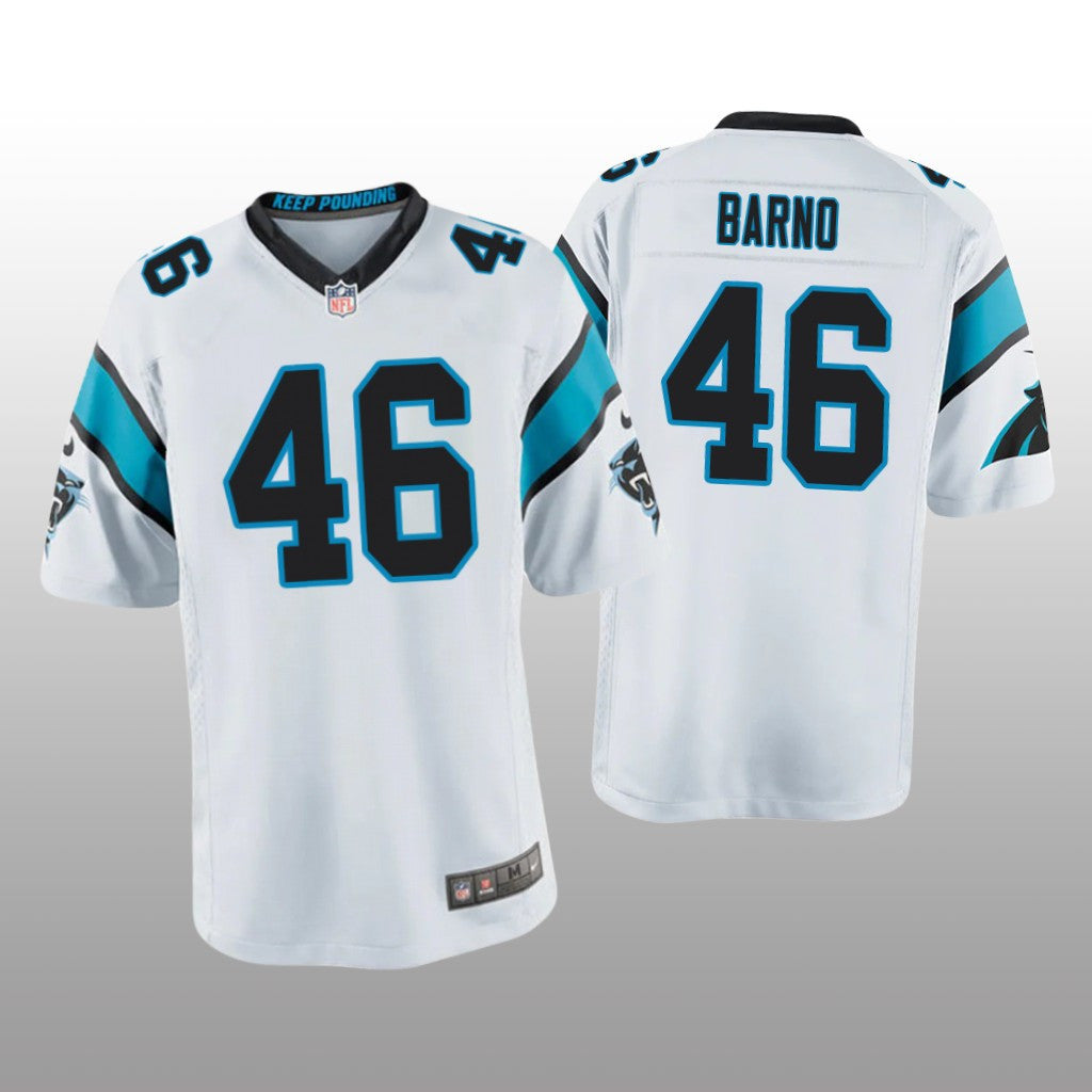 Carolina Panthers Amare Barno White Jersey Game Youth