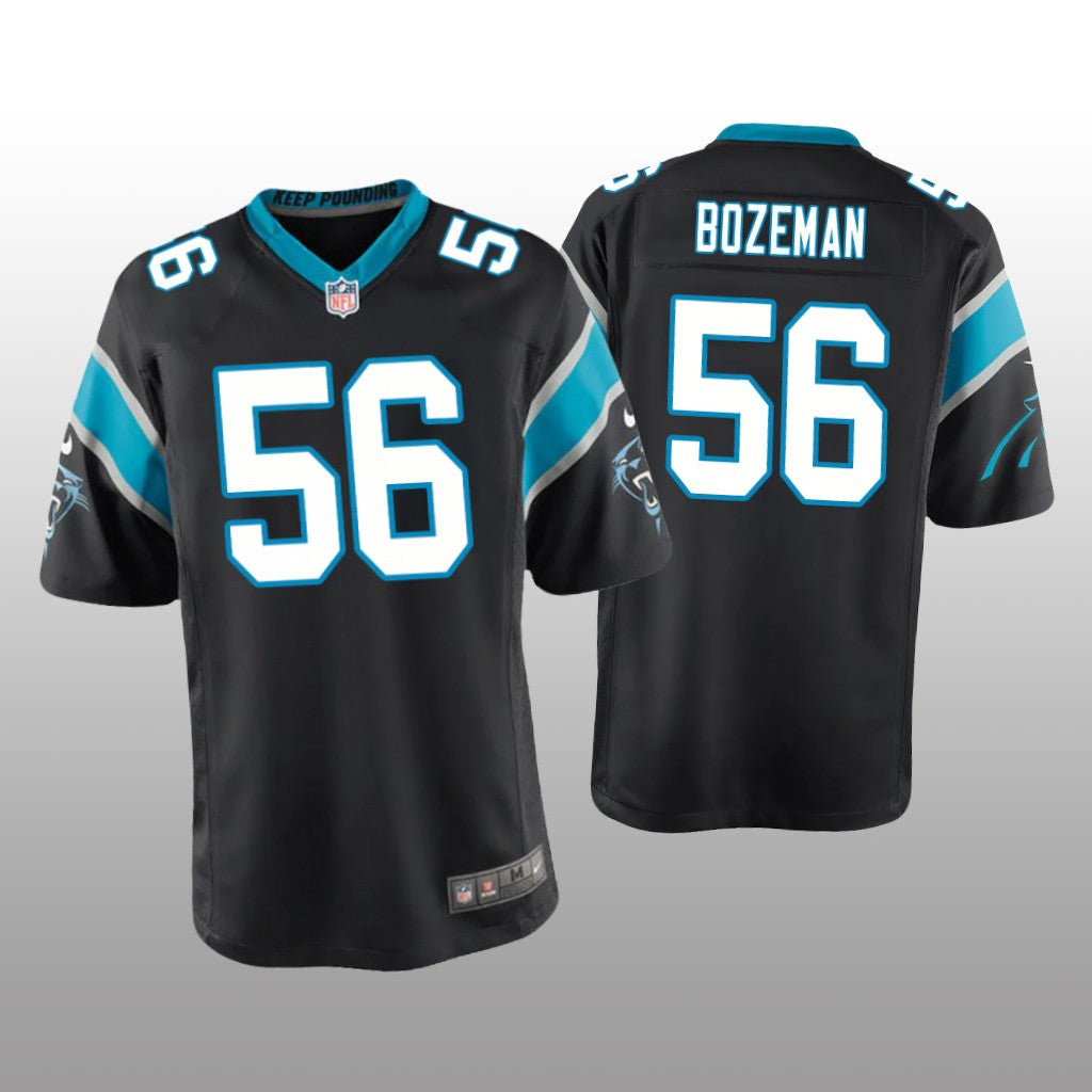 Carolina Panthers Bradley Bozeman Black Jersey Game Youth