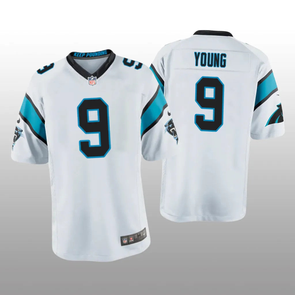 Carolina Panthers Bryce Young White Jersey Game Youth