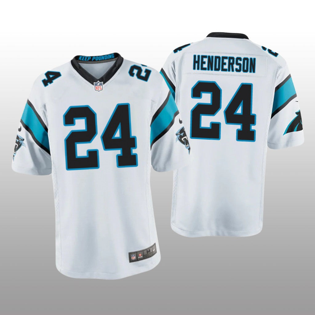 Carolina Panthers C.J. Henderson White Jersey Game Youth