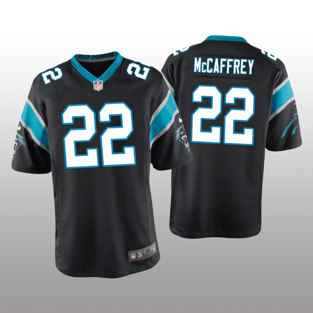 Carolina Panthers Christian McCaffrey Black Jersey Game Youth