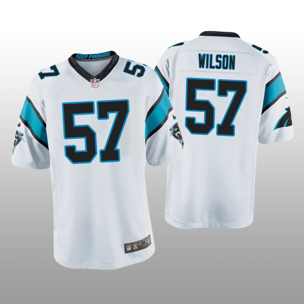 Carolina Panthers Damien Wilson White Jersey Game Youth