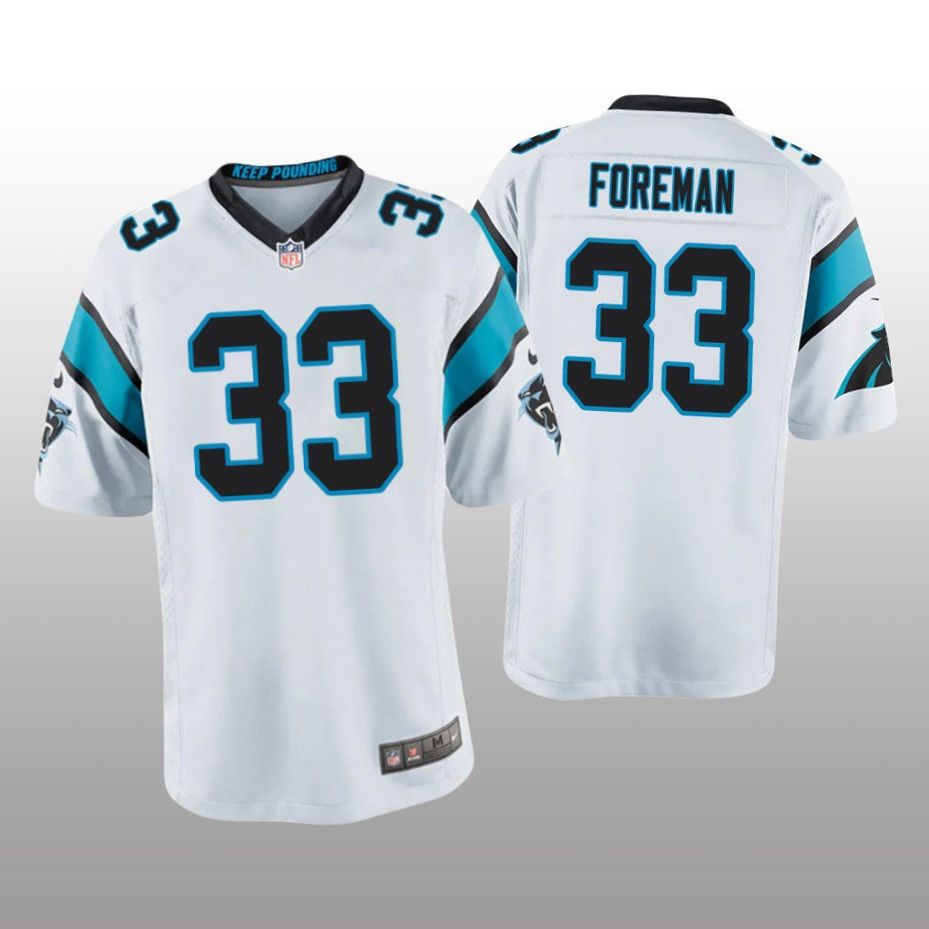Carolina Panthers D&'Onta Foreman White Jersey Game Youth