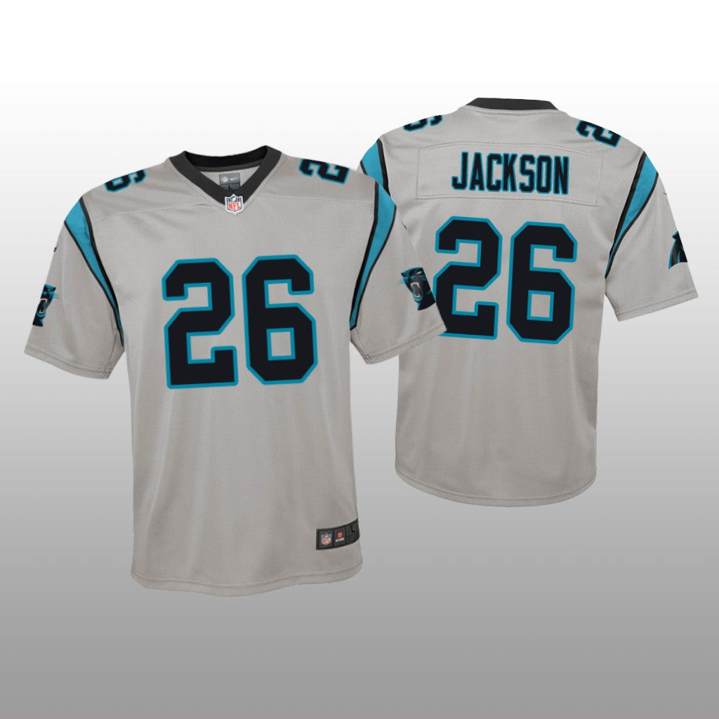 Carolina Panthers Donte Jackson Silver Jersey Inverted Game Youth