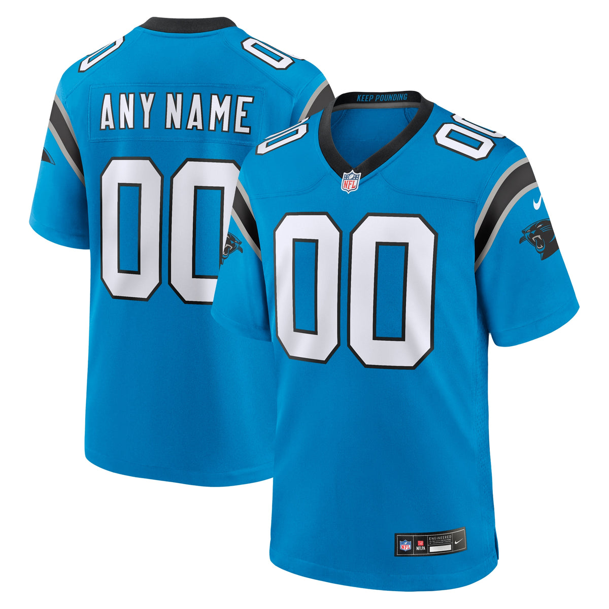 Carolina Panthers Nike Alternate Custom Game Jersey Blue