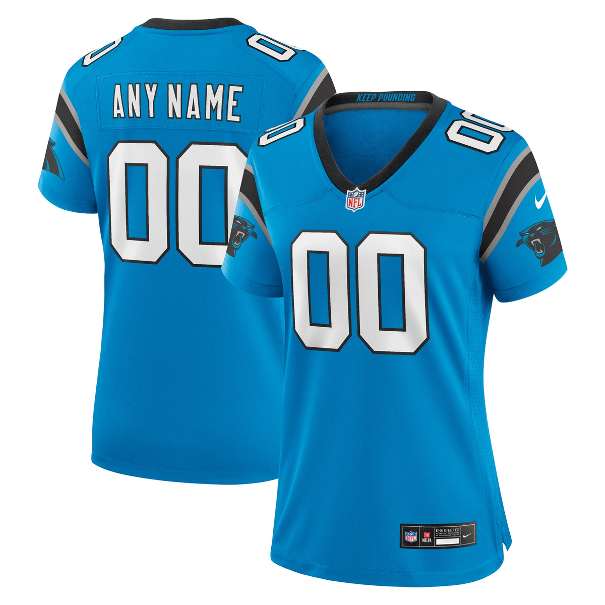 Carolina Panthers Nike Women's Alternate Custom Game Jersey Blue