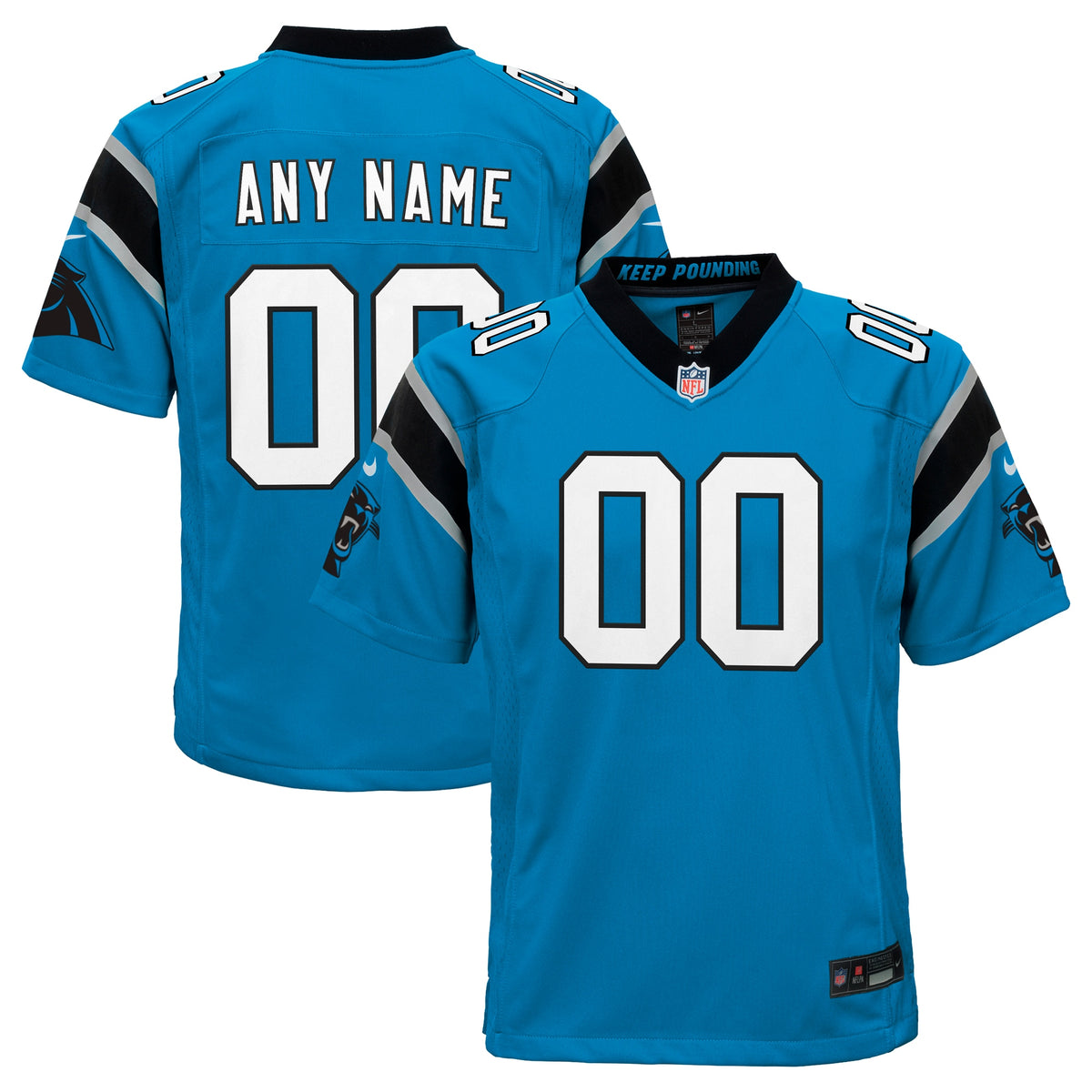 Carolina Panthers Nike Youth Alternate Custom Game Jersey Blue