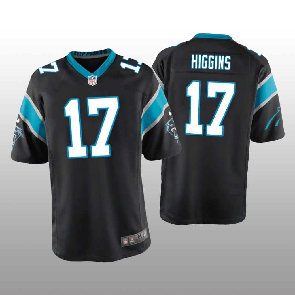 Carolina Panthers Rashard Higgins Black Jersey Game Youth