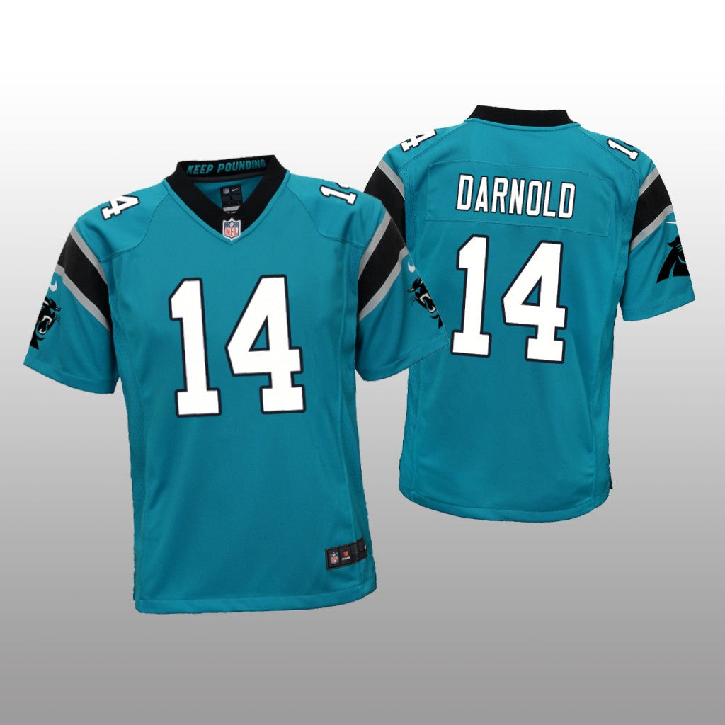 Carolina Panthers Sam Darnold Blue Jersey Game Youth