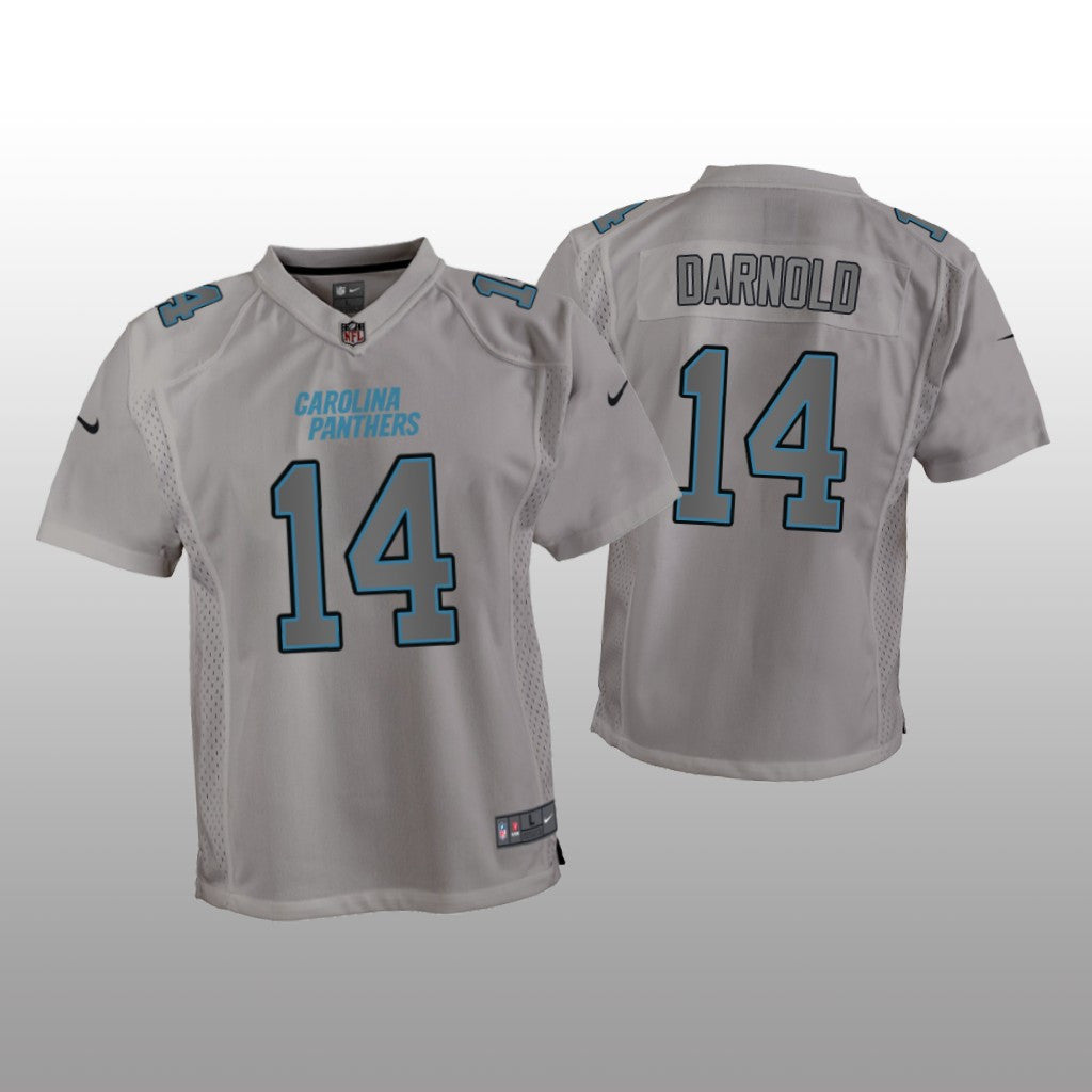 Carolina Panthers Sam Darnold Gray Jersey Atmosphere Fashion Game Youth