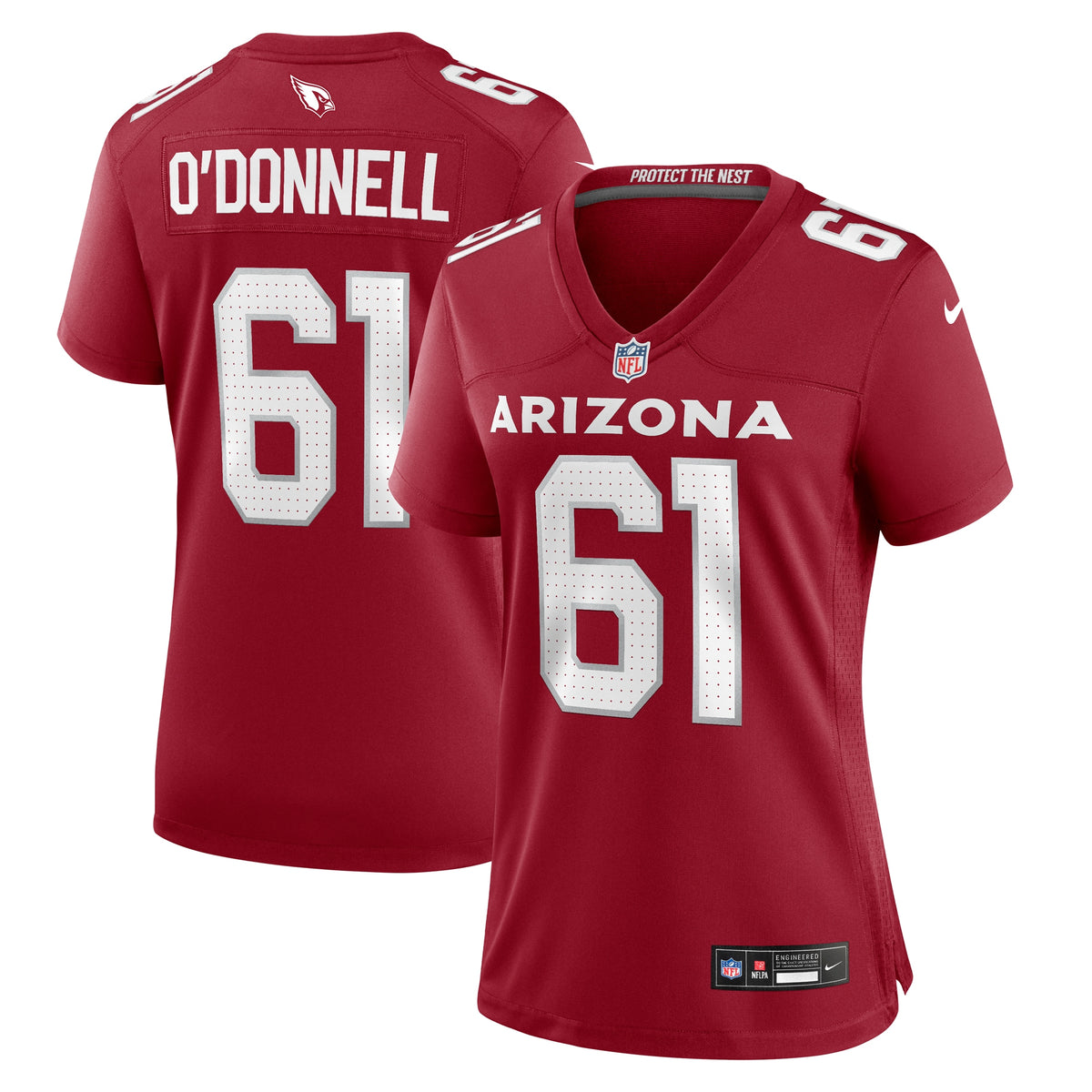 Carter O&'Donnell Arizona Cardinals Nike Women's Team Game Jersey Cardinal