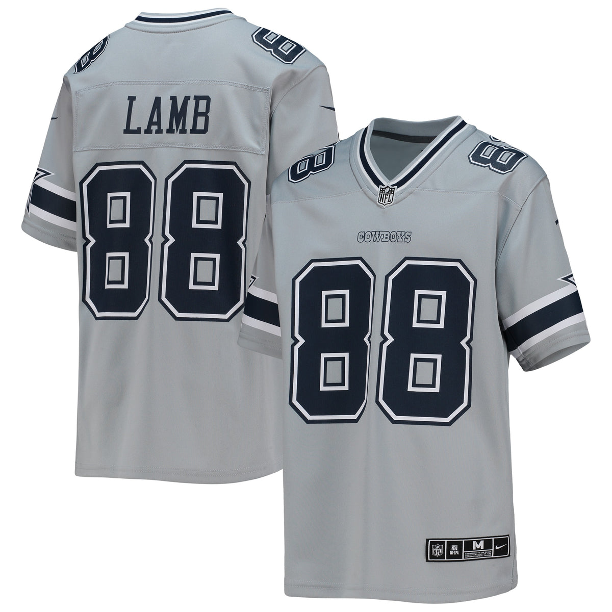CeeDee Lamb Dallas Cowboys Nike Youth Inverted Team Game Jersey Silver