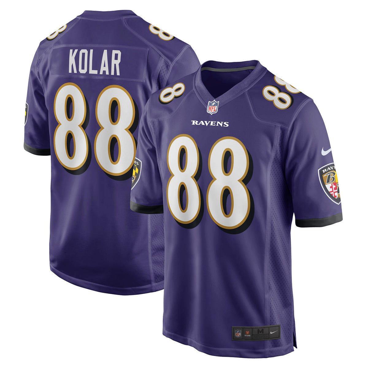 Charlie Kolar Baltimore Ravens Nike Player Game Jersey Purple