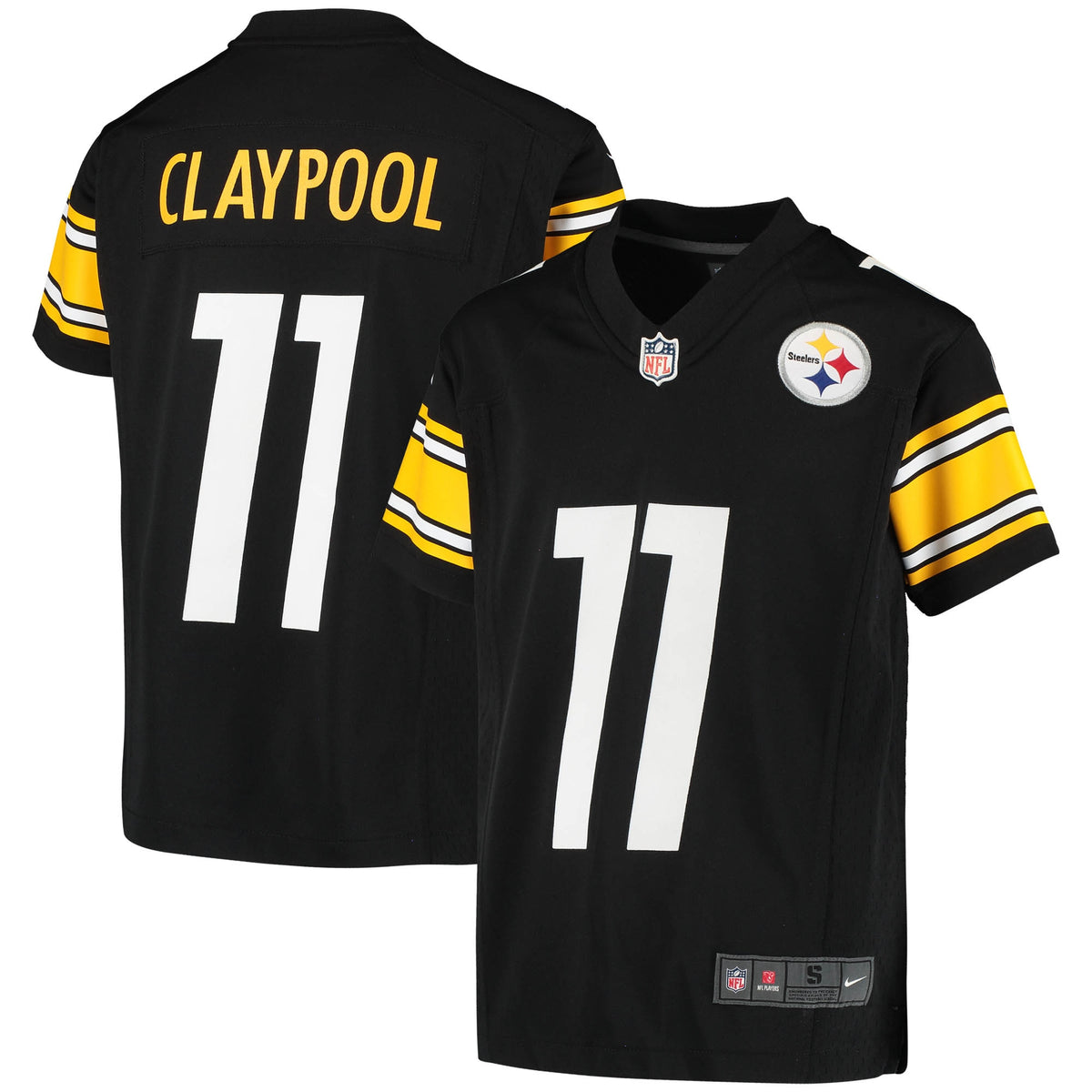 Chase Claypool Pittsburgh Steelers Nike Youth Game Jersey Black