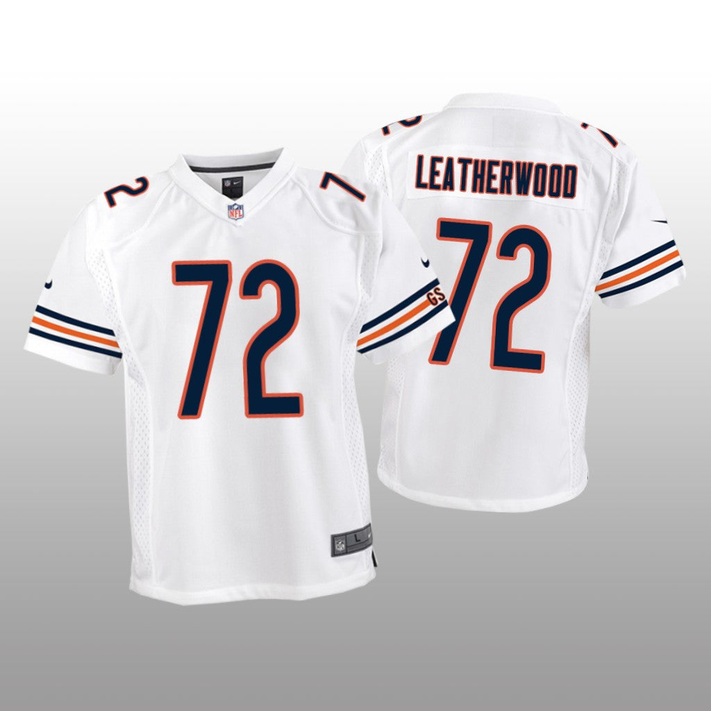 Chicago Bears Alex Leatherwood White Jersey Game Youth