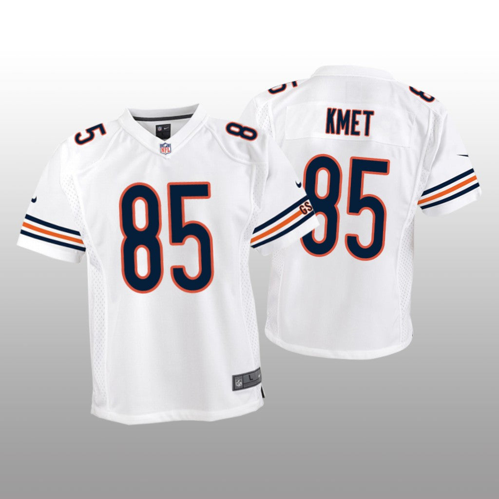 Chicago Bears Cole Kmet White Jersey Game Youth