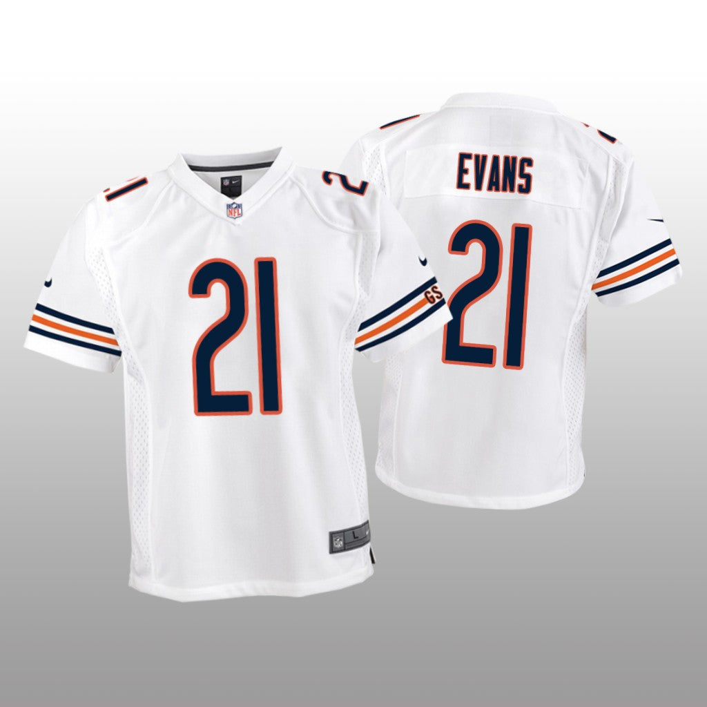 Chicago Bears Darrynton Evans White Jersey Game Youth