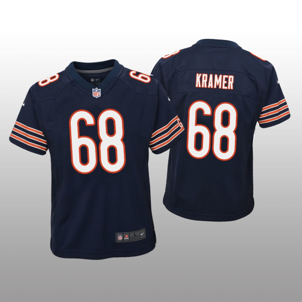 Chicago Bears Doug Kramer Navy Jersey Game Youth