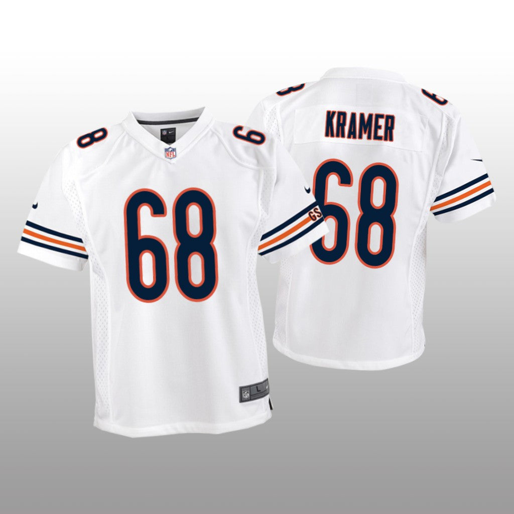 Chicago Bears Doug Kramer White Jersey Game Youth