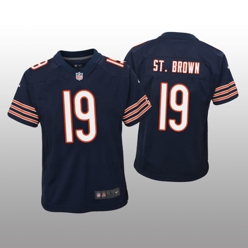 Chicago Bears Equanimeous St. Brown Navy Jersey Game Youth
