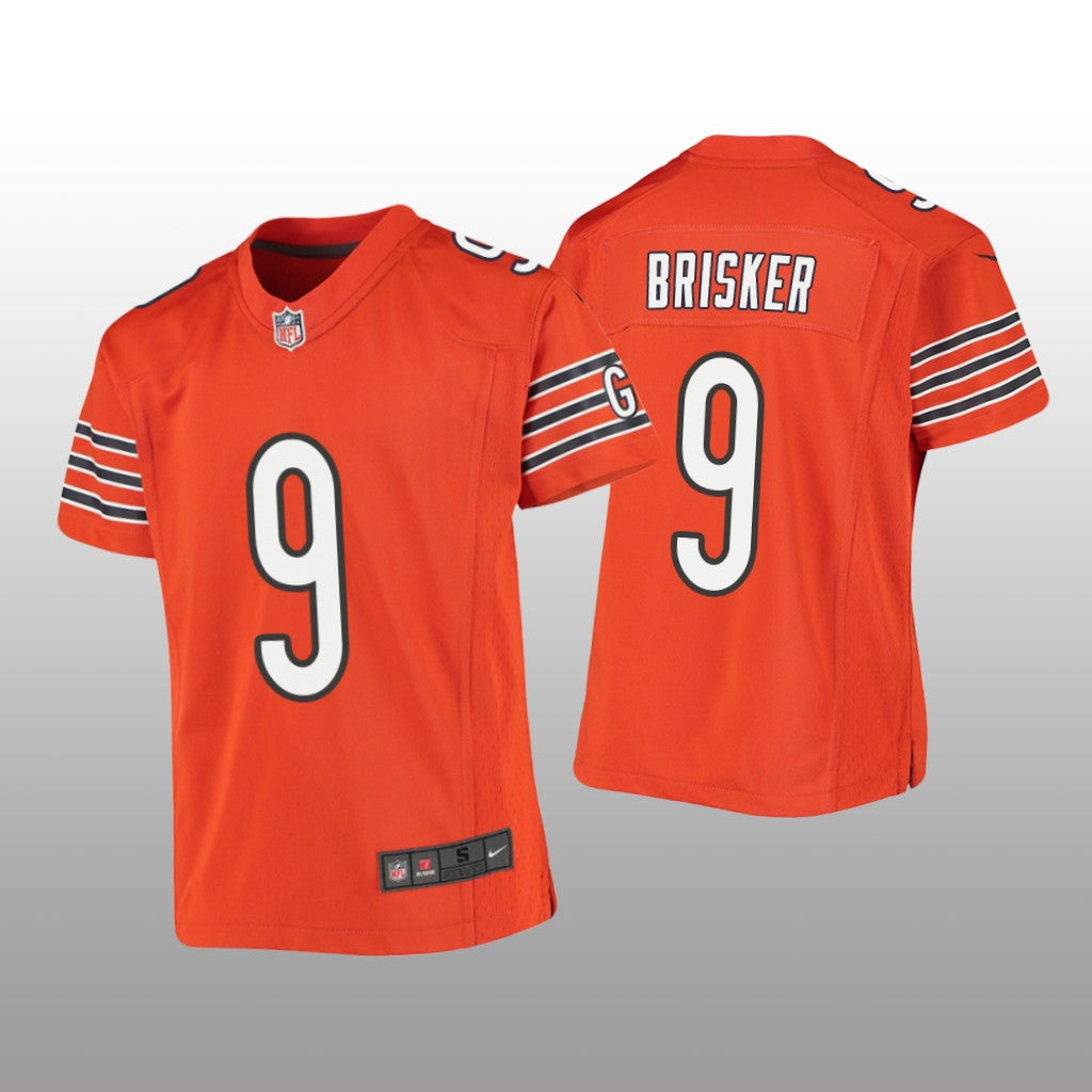 Chicago Bears Jaquan Brisker Orange Jersey Game Youth