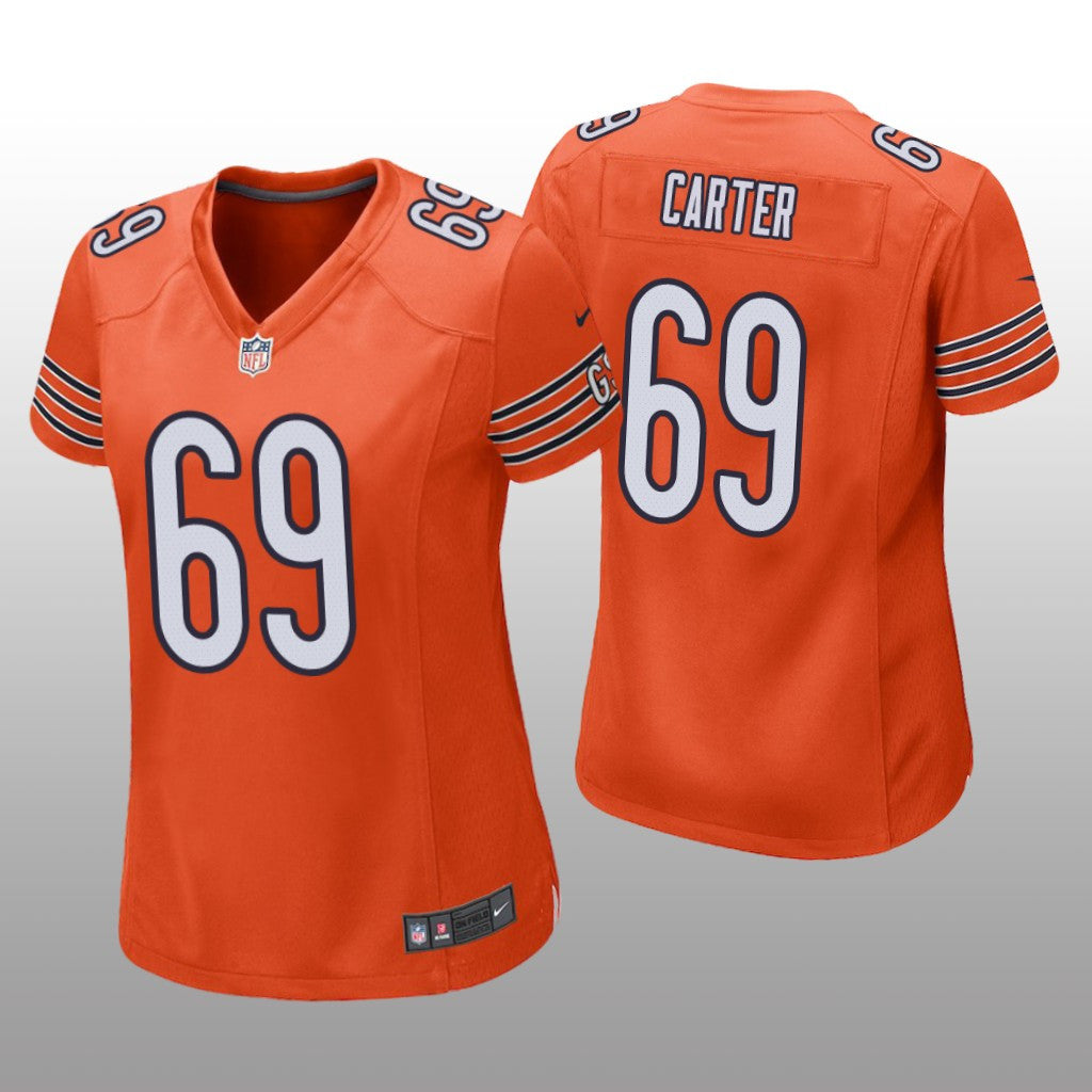 Chicago Bears Ja&'Tyre Carter Orange Jersey Alternate Game Women's