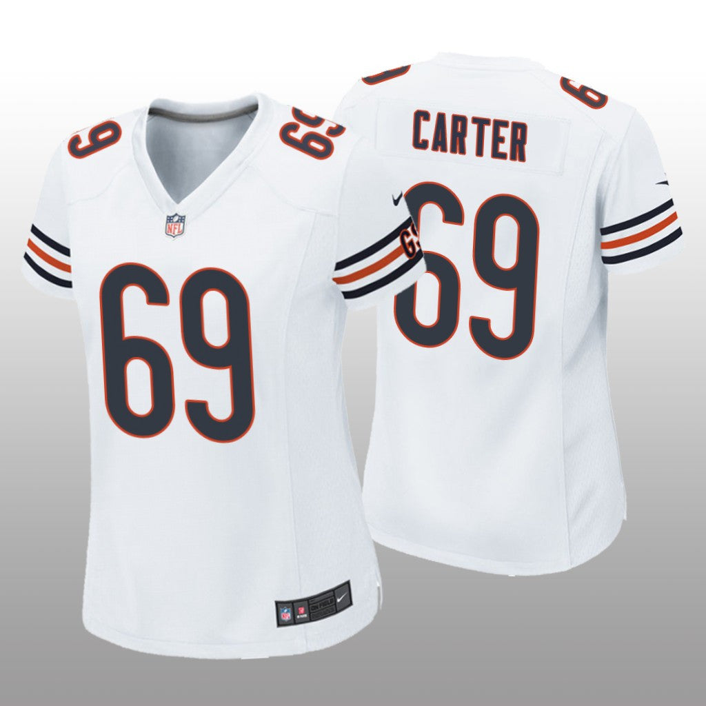 Chicago Bears Ja&'Tyre Carter White Jersey Game Women's