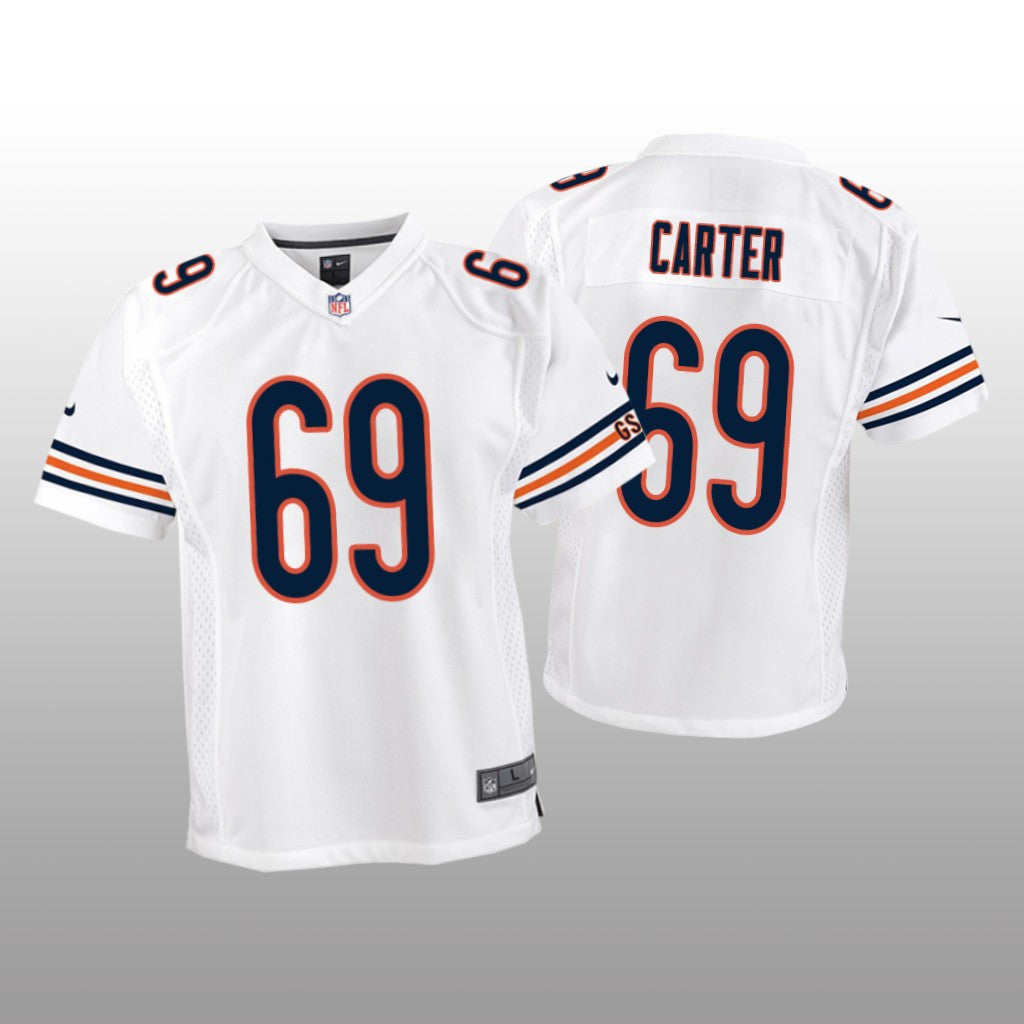 Chicago Bears Ja&'Tyre Carter White Jersey Game Youth
