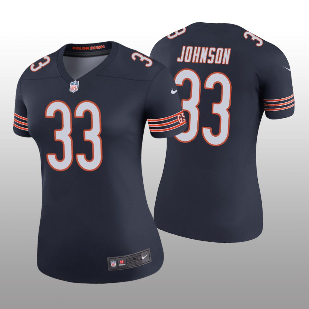 Chicago Bears Jaylon Johnson Navy Jersey Color Rush Legend Women's