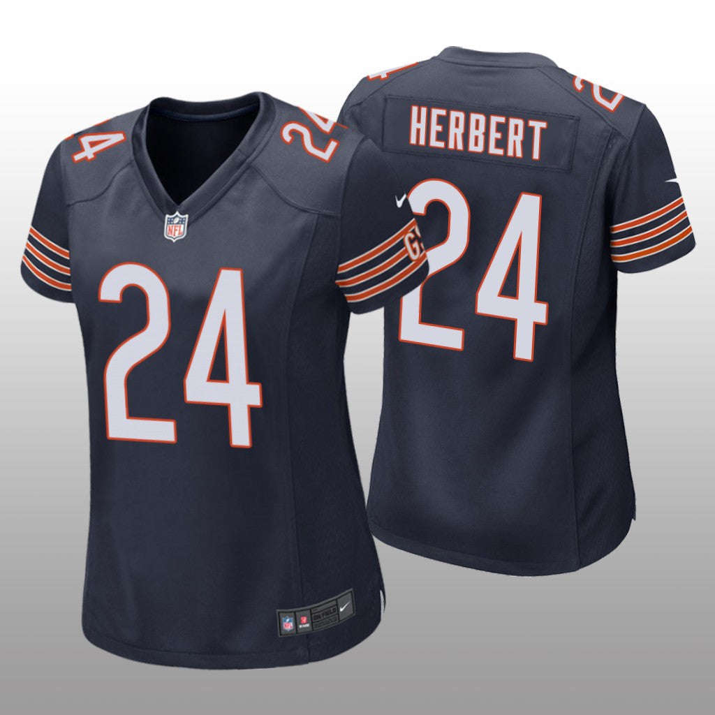 Chicago Bears Khalil Herbert Navy Jersey Game Women's