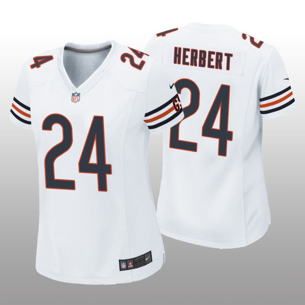 Chicago Bears Khalil Herbert White Jersey Game Women's