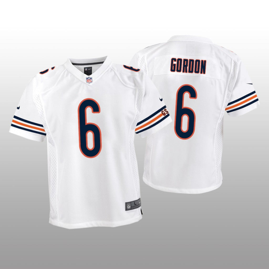 Chicago Bears Kyler Gordon White Jersey Game Youth