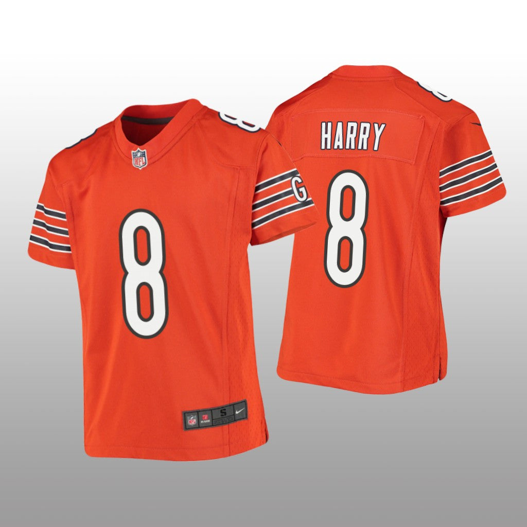 Chicago Bears N&'Keal Harry Orange Jersey Game Youth