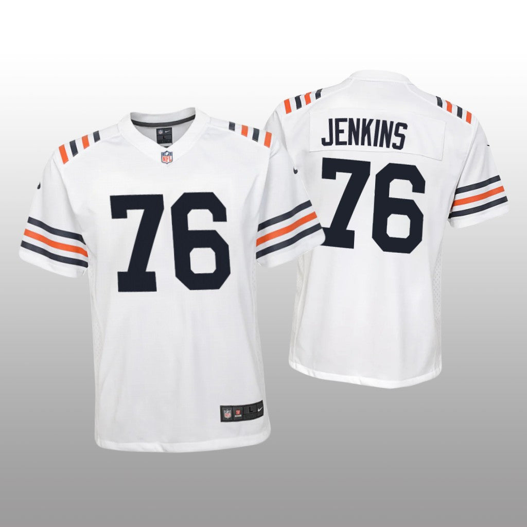 Chicago Bears Teven Jenkins White Jersey Game Youth