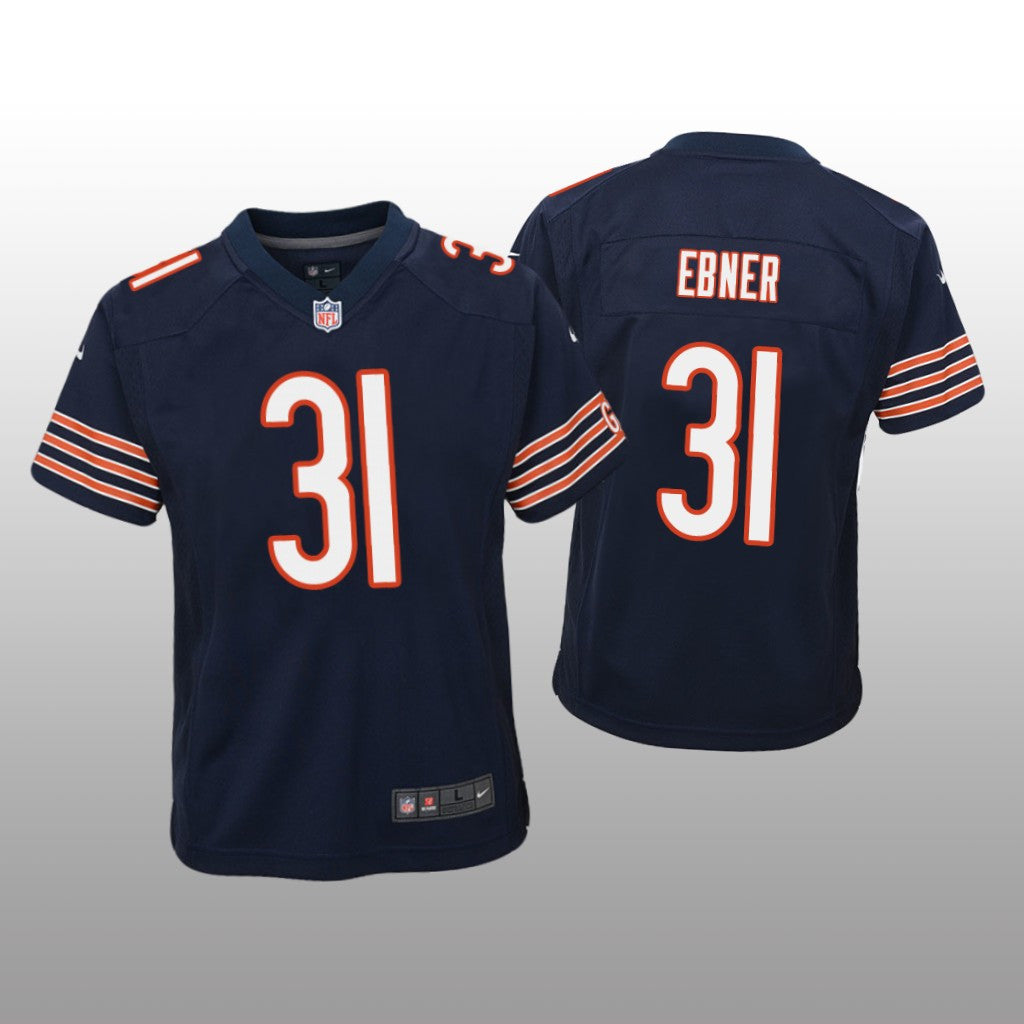 Chicago Bears Trestan Ebner Navy Jersey Game Youth