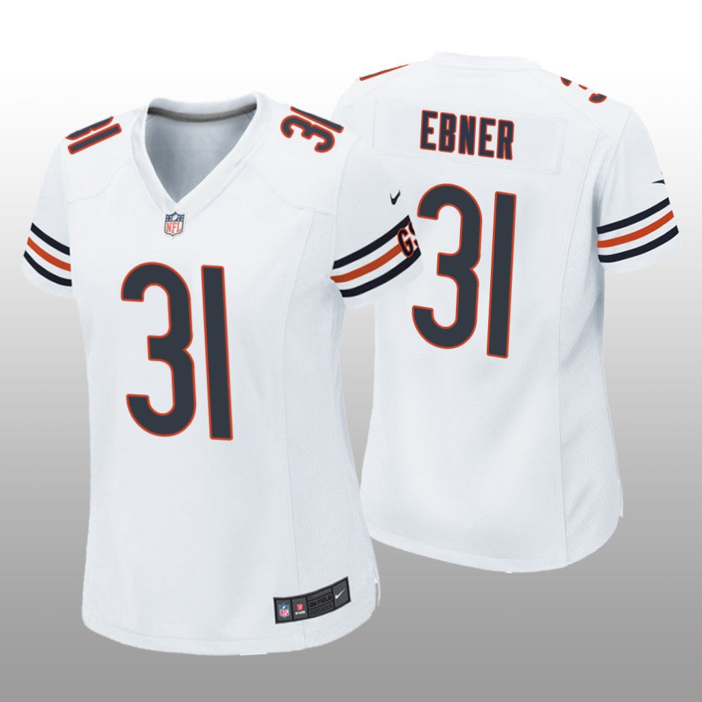 Chicago Bears Trestan Ebner White Jersey Game Women's