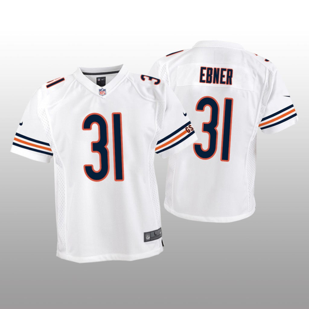 Chicago Bears Trestan Ebner White Jersey Game Youth