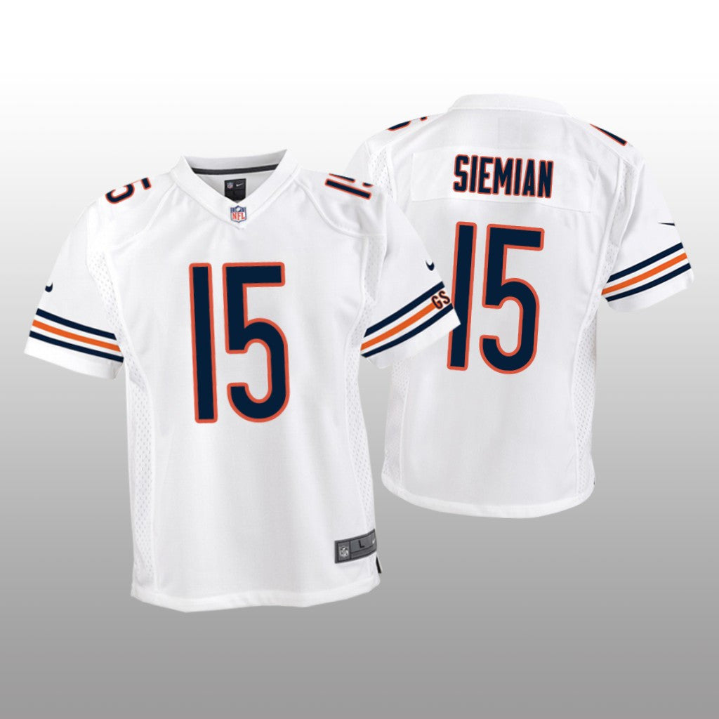 Chicago Bears Trevor Siemian White Jersey Game Youth