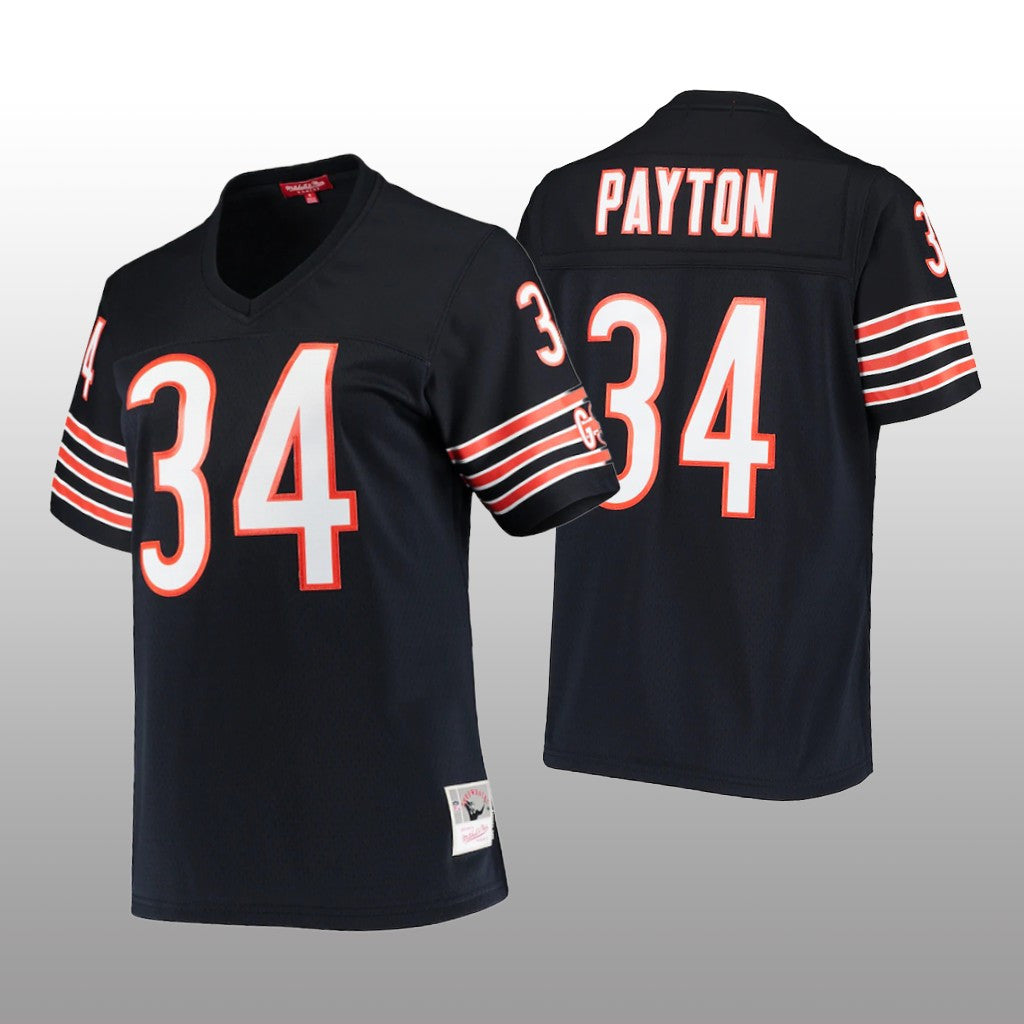 Chicago Bears Walter Payton Navy Jersey Legacy Women's