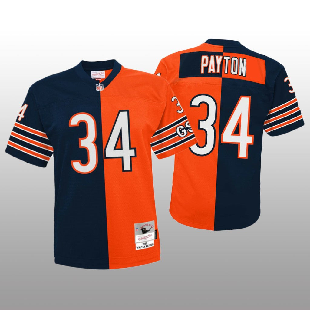 Chicago Bears Walter Payton Navy Orange Jersey Split Legacy Youth