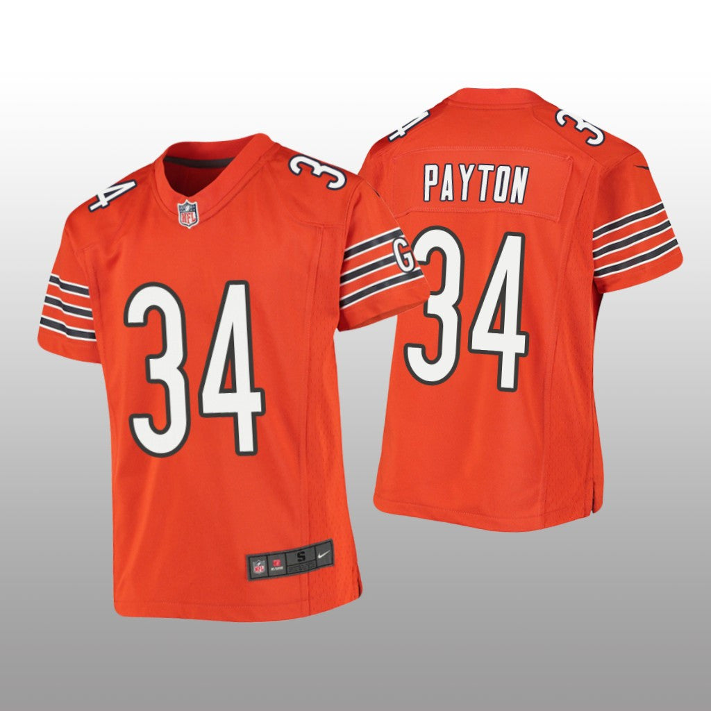 Chicago Bears Walter Payton Orange Jersey Game Youth