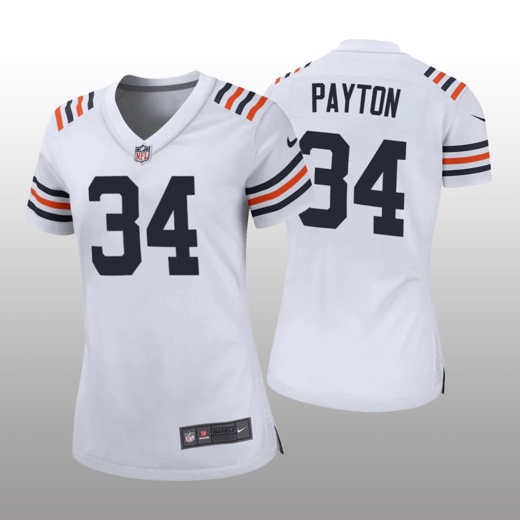 Chicago Bears Walter Payton White Jersey Game Women's